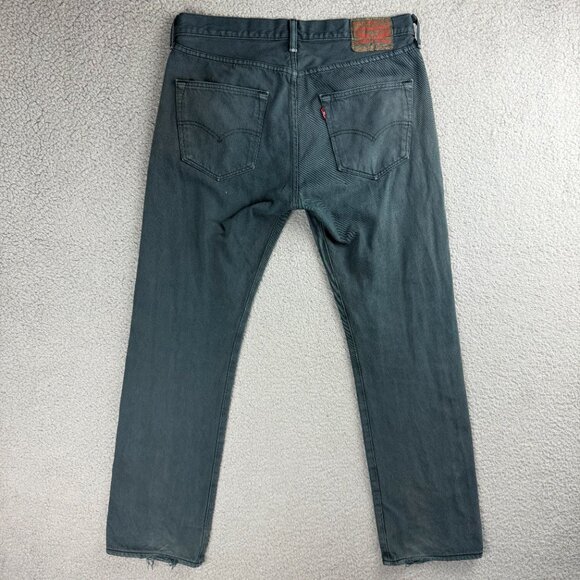 Levis 501 Jeans Men 32x30 Pant Grey Blue Straight Fit Button Fly Denim Vintage 1 - Picture 3 of 12